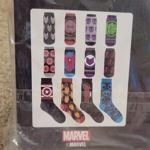 Marvel Hero Socks Set - Red, Blue, Black, Purple, Green